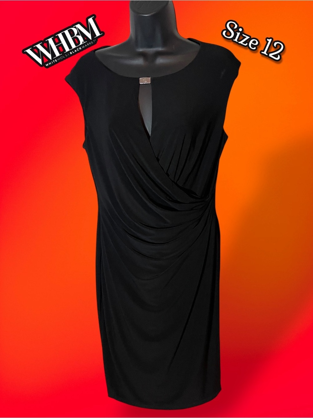 Lauren Ralph Lauren Classic Black Draped Women’s Dress - Size 12